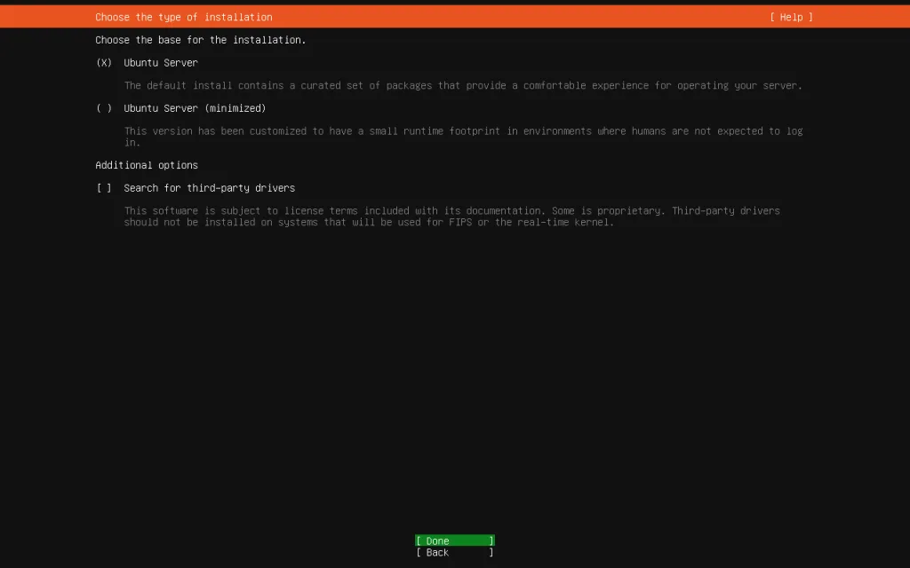 Установка Ubuntu Server 26 - Шаг 3 - Выбор поставки