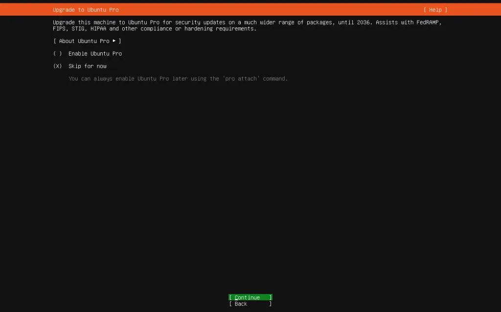 Установка Ubuntu Server 26 - Шаг 13 - Выбор режима лицензирования